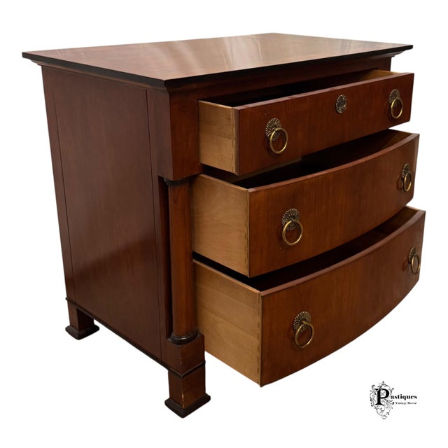 Vintage Henredon French Empire Style Mahogany Nightstands - Pair For Sale - Image 9 of 12