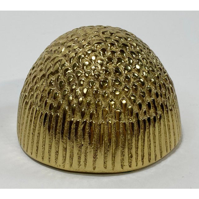 Metal Vintage Brass Hedgehog Paper Weight For Sale - Image 7 of 8
