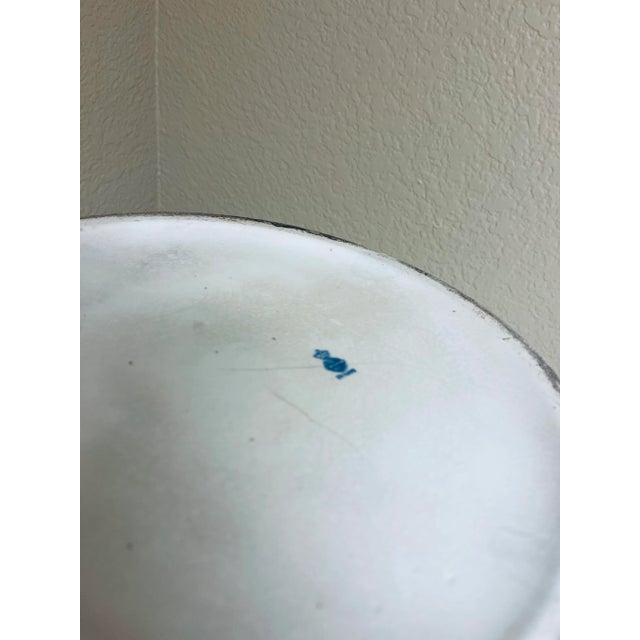 Victorian Mid 19th Century Victorian White Ironstone K Bowl For Sale - Image 3 of 5