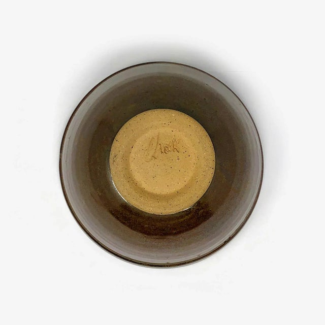 Late 20th Century Signed Art Pottery Bowl For Sale In Houston - Image 6 of 8