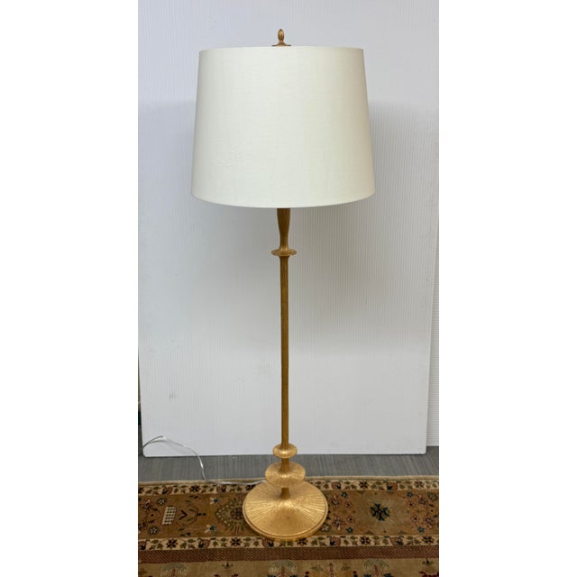 Hollywood Regency Barbara Barry for Visual Comfort Lotus Floor Lamp, Gold For Sale - Image 3 of 12