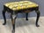 Queen Anne Early 19th Century English Chinoiserie Decorated Footstool With Queen Anne Legs For Sale - Image 3 of 9