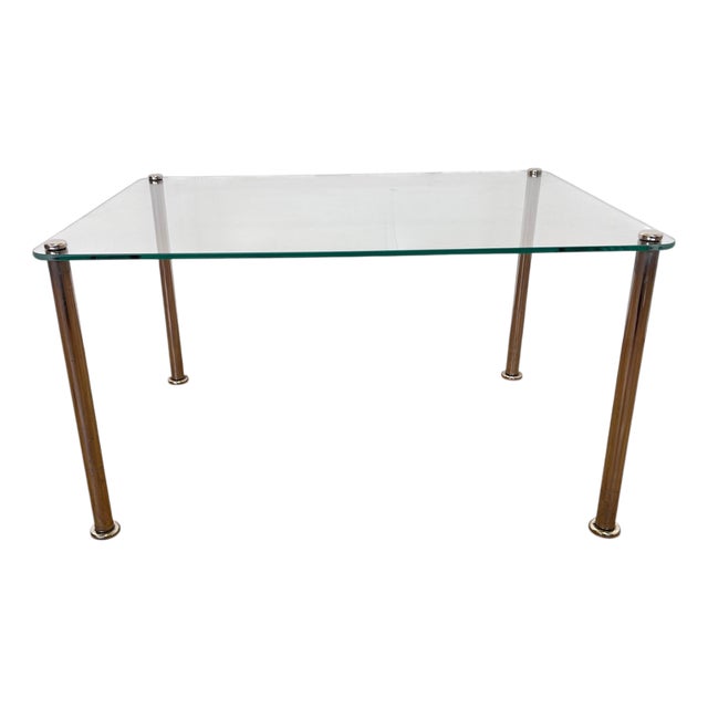 Mid-Century Chrome and Glass Coffee Table, 1970s For Sale