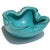 Beautiful vintage Murano hand blown teal blue/green and gold flecks Italian art glass bowl. Documented to designer Alfredo...