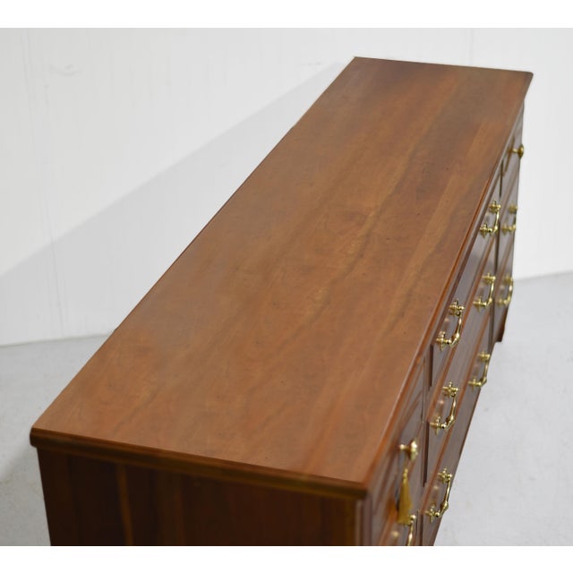 Wood Mid Century Transitional Lowboy by Davis Furniture of Nashville Tn For Sale - Image 7 of 13