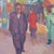 Colorful lifestyle painting by Danish artist Wilhelm Julien Wils from 1949. Oil on canvas. Signed and dated on bottom...