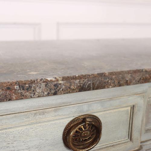 French Marble Top Sideboard, 1890s For Sale - Image 11 of 13