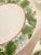Regency Style Palm Green Leaf Bamboo Design White Ceramic Salad Bowl Plates Set of 7 For Sale In West Palm - Image 6 of 7