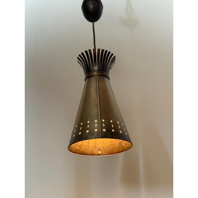 Scandinavian Brass Diablo Pendant Light, 1950s For Sale - Image 6 of 16