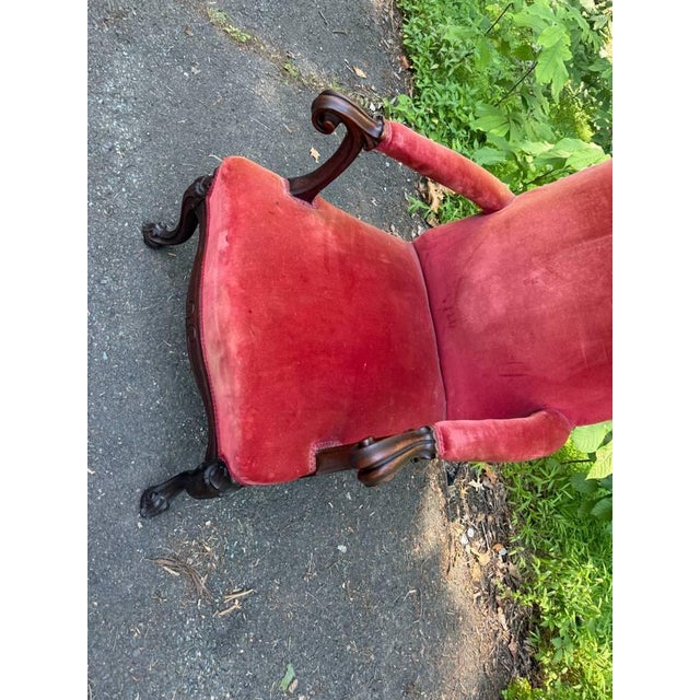 Mid 20th Century Louis XIV Style High Back Throne Style Open Armchair For Sale - Image 9 of 18