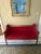 Lewis Mittman Carved Settee – Red Upholstery & Gilt Accents – Classic Regency Elegance For Sale In Chicago - Image 6 of 9