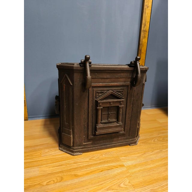 This very massive iron chest made of metal was probably made in the 1600s, 1700s, or if it is neo-Gothic, then in the late...