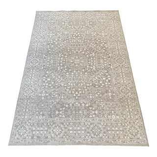 5ft10in× 9ft Restoration Hardware Ela Hand Knotted Wool + Viscose Area Rug For Sale