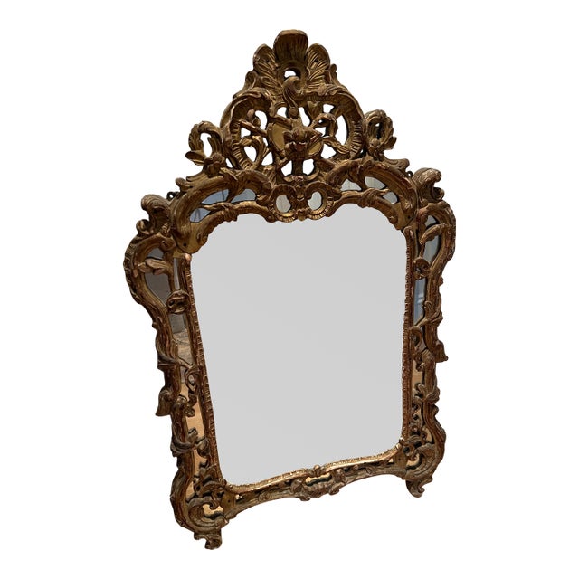 Antique French Giltwood Mirror For Sale