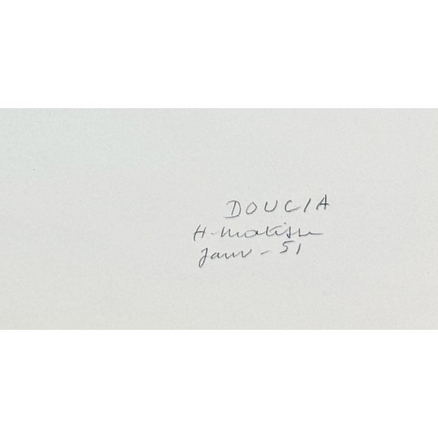 Henri Matisse Henri Matisse Doucia Original Lithograph | Signed | Limited Edition | Framed For Sale - Image 4 of 4
