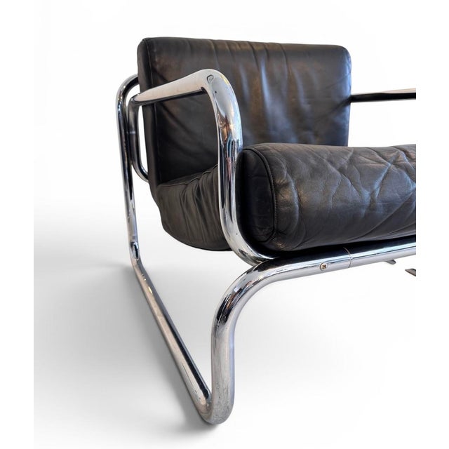 Leather and Chrome T2 Armchairs by Rodney Kinsman for Omk, 1969, Set of 2 For Sale - Image 10 of 12