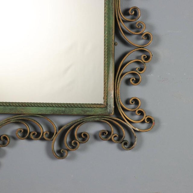 Vintage Mirror in Wrought Iron, Italy, 1980s For Sale - Image 8 of 12