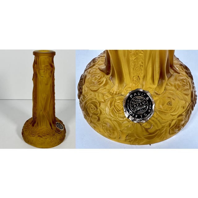 Art Deco Czech Glass Nudes Lamp Base c. 1930s Rare For Sale - Image 6 of 10