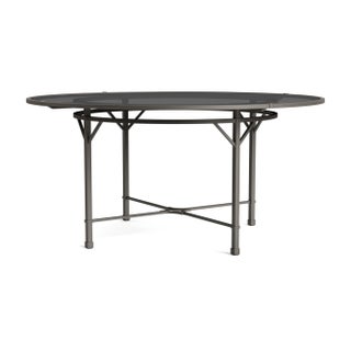 Brown Jordan Venetian 60" Round Dining Table - Glass Top, Mica frame For Sale