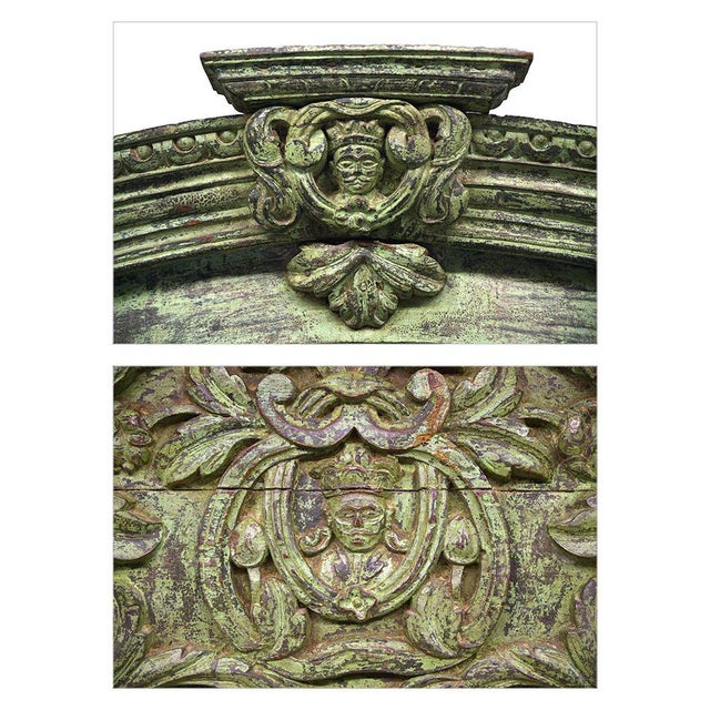 Large Indian Carved Wooden Door For Sale - Image 3 of 7