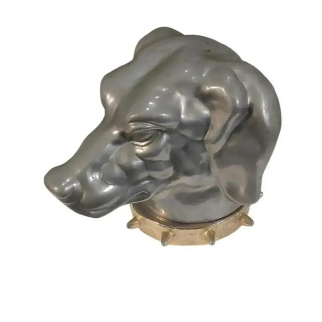 Victorian Antique Figural Dog Head Tobacco / Cigarette Box ~ Circa Late 19th Century For Sale - Image 3 of 10
