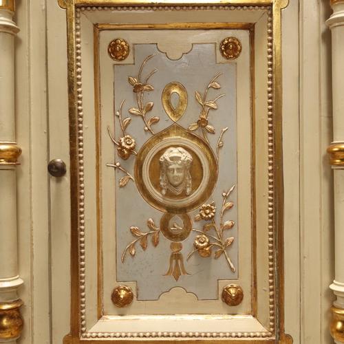 Antique Cupboards in Lacquered Carved Fir, Italy, 19th Century, Set of 2 For Sale - Image 4 of 15