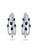 Metal Natural 18k Gold Diamond 0.84ct Blue Sapphire Stud Earrings For Sale - Image 7 of 8