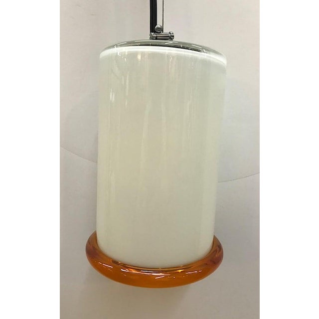 1980s Set of 3 Murano Glass Pendant Lights by Italian Lighting Company I3 For Sale In New York - Image 6 of 11
