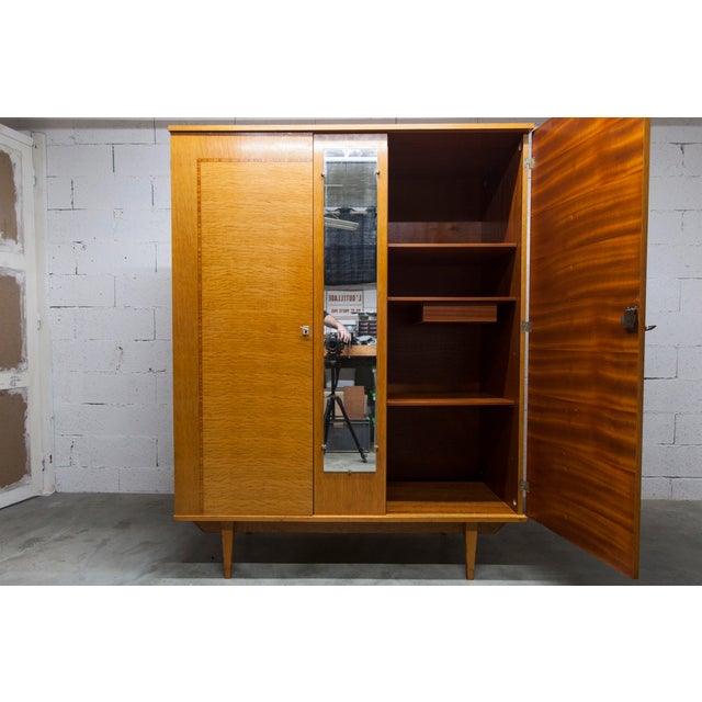 Scandinavian 2-Door Wardrobe with Hanging Space, 1970s For Sale - Image 11 of 18