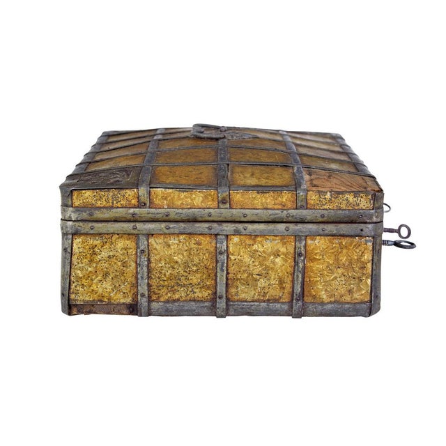 Late 18th Century Scandinavian Metal Bound Box, 1790 For Sale - Image 5 of 11