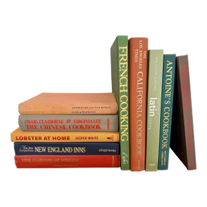 International Set of 10 Hardcover Cookbooks in Harvest Inspired Colors