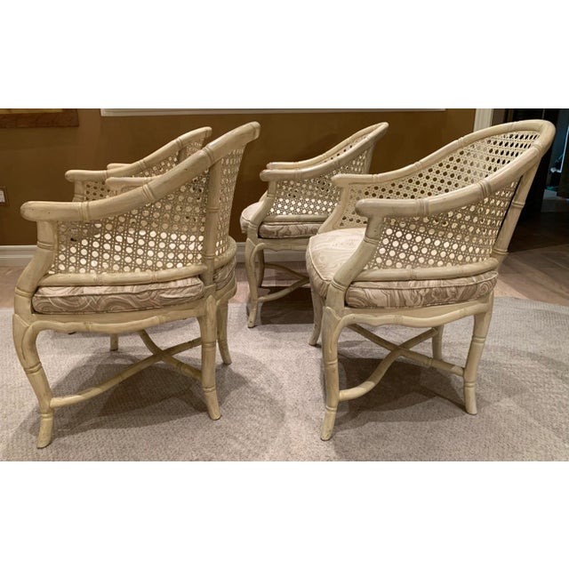 Vintage Cane Back Tub Chairs, Set of 4 Chairish