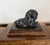 Gold 19th Century Olive Wood Twin Inkwell Standish with Bronze Lion Dog For Sale - Image 8 of 18