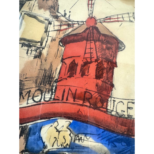 Mid Century Paris Street Scene Watercolor, a Pair For Sale In Little Rock - Image 6 of 8