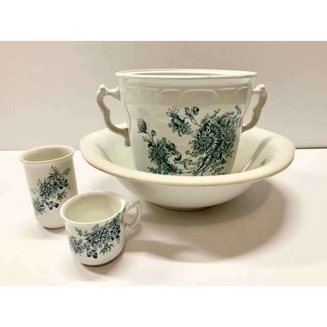 Antique Wash Basin Set - Set of 4 For Sale - Image 13 of 13