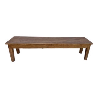 Solid Teak Monk's Bed Bench For Sale