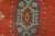 Red Kazak Rug 8'6'' X 9'11'' Red Wool Tribal Hand-Knotted Oriental Carpet For Sale - Image 8 of 12