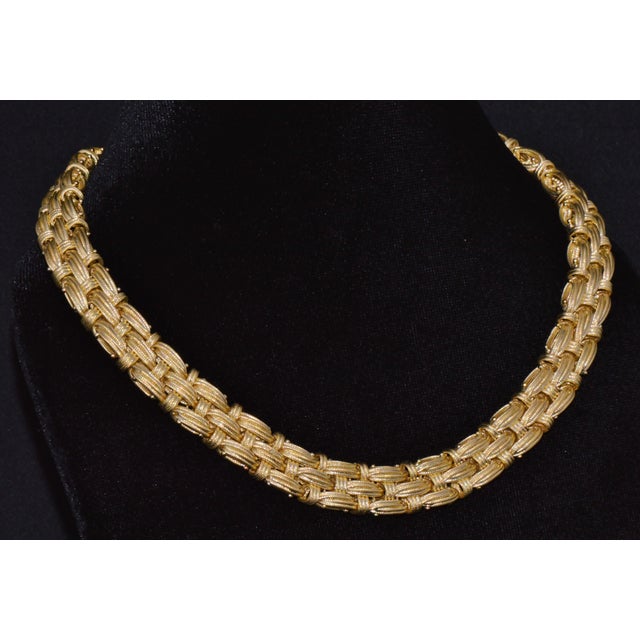 Roberto Coin Appassionata Solid 18k Yellow Gold Woven Collar Necklace – 77 Grams For Sale - Image 15 of 16