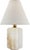 Modern Thomas O'Brien by Visual Comfort Signature Iota Small Table Lamp in Alabaster and Hand-Rubbed Antique Brass with Linen Shade For Sale - Image 3 of 3