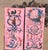 Chinoiserie Pair of Vintage Large Continental European Chinoiserie Oil on Leather Panel Paintings For Sale - Image 3 of 14