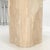 Mid-Century Modern Polished 27x27" Travertine Square Top Single Pedestal Side End Lamp Table Mint For Sale - Image 3 of 16