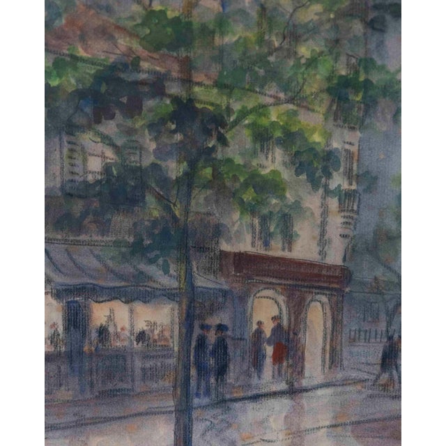 Wood Mid 20th Century Eugène Febvre (1885-1967) Drawing Montmartre “the Sacred Heart” Paris For Sale - Image 7 of 7