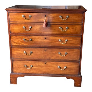 Antique English Georgian Secretary Chest Mahogany Circa 1800 For Sale