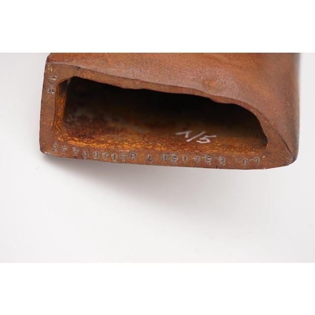 Abstract Cast Iron Zezootier & Reiter Sculpture by Gertraude Zebe, 1997 For Sale - Image 12 of 17