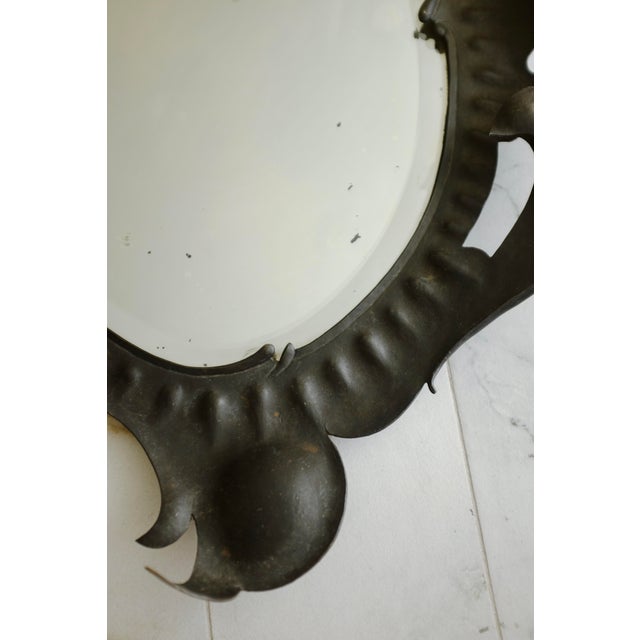 Early 20th Century Wrought Iron Wall Mirror For Sale - Image 10 of 10