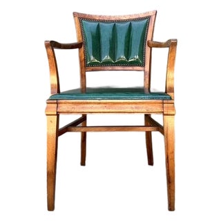Vintage Channel Tufted Desk Chair For Sale