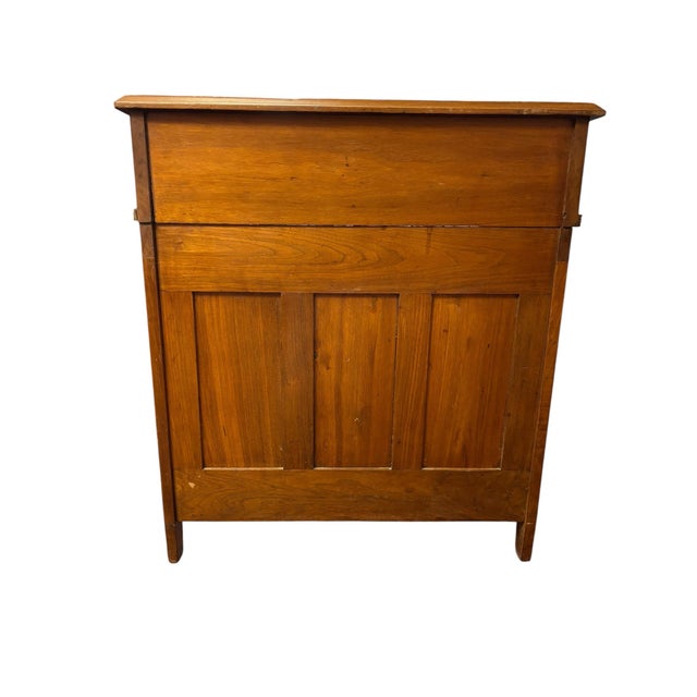 Antique Arts & Crafts Mission Oak Writing Desk & Upholstered Chair Set, Early 20th Century For Sale - Image 12 of 12