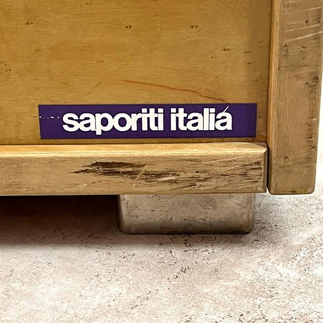 Low Sideboard in Maple Burl by Giovanni Offredi for Saporiti Italia, 1980s For Sale - Image 15 of 16