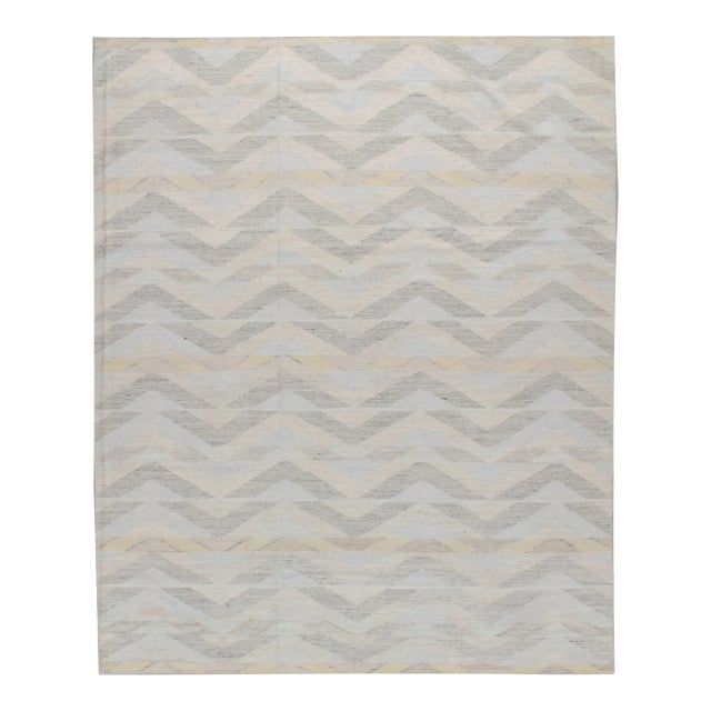 Swedish Style Kilim Deco Flatweave Rug 8ft X 10ft For Sale