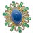 Bochic "Orient" Diamond, Sapphire & Emerald Ring Set In 18K Gold & Silver For Sale - Image 18 of 18